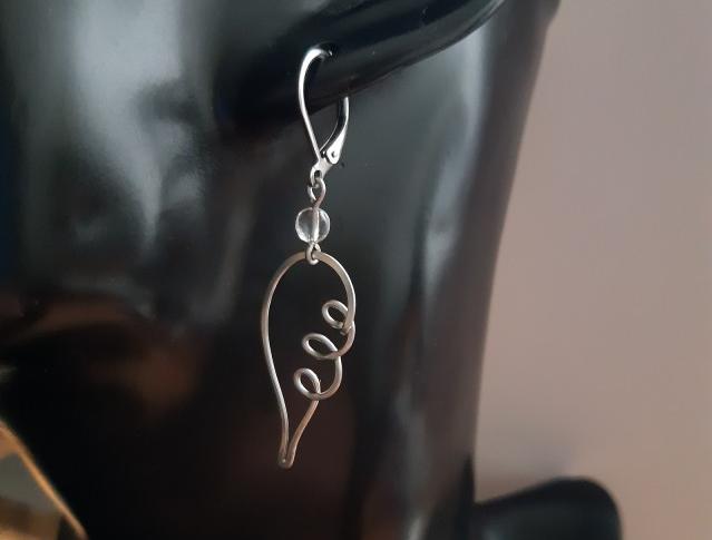 Náušnice - čtyřlístek - ocel