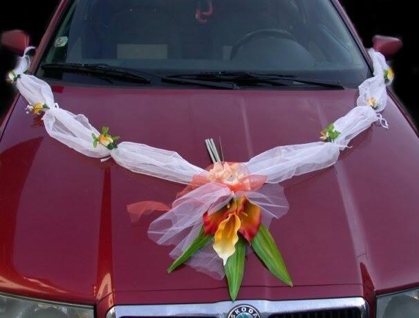 Svatební vývazky s kytičkou - zlaté