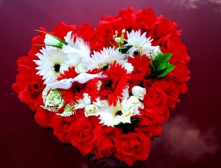 Svatební vývazky s kytičkou - zlaté