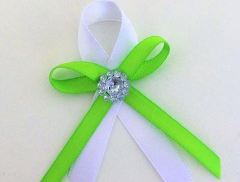 Svatební vývazky s kytičkou - zlaté