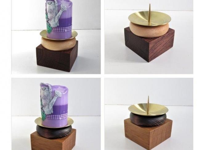Dárkový svícen dřevo dárek vánoce svícen svíčka lampa bytový doplněk svítilna 
