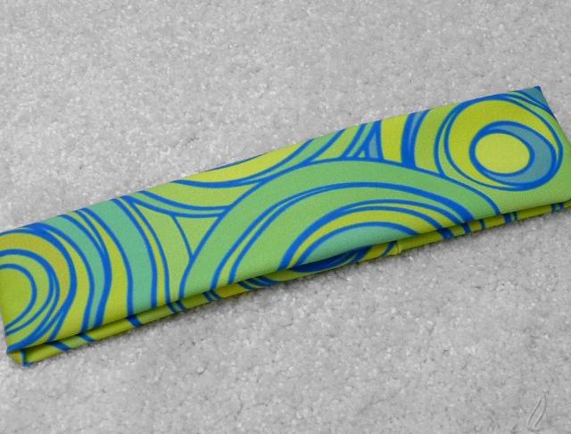 Elastická čelenka zeleno modrá elastická pružná čelenka žlutomodrá látková čelenka žlutozelená čelenka 