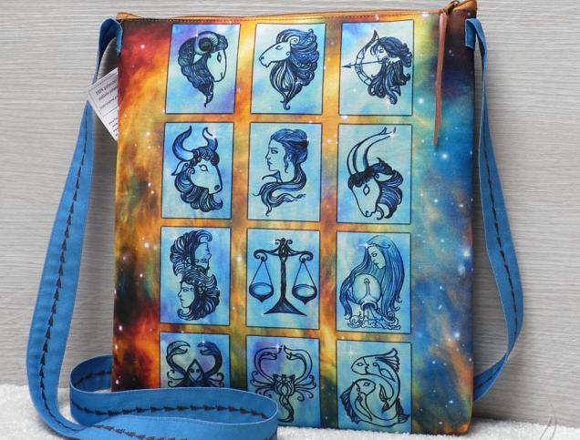 Barevná kabelka -Znamení zvěrokruhu zvěrokruh barevná taška znamení zvěrokruhu barevná kabelka látková kabelka crossbody kabelka 