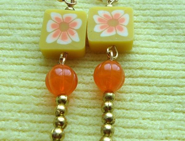 Náušničky  Slunce. ketlované visací náušnice slušivé 