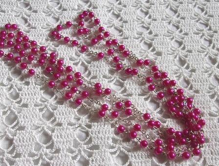 Korále, ketlované dvouřadé.