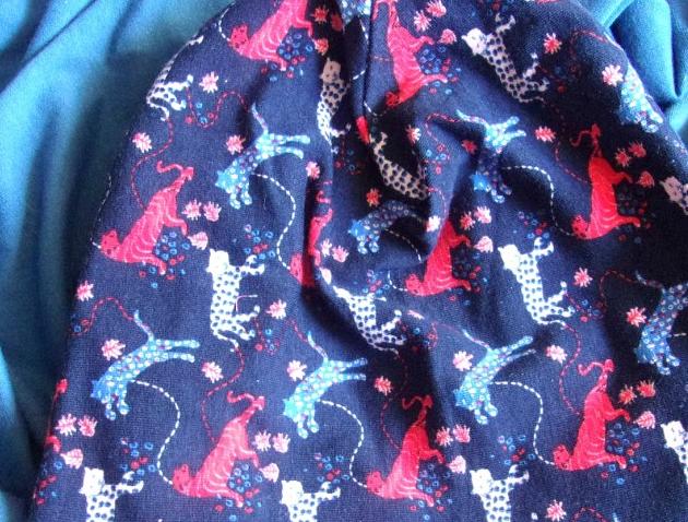 Dětská čepička z pletu Tygři čepička úplet kojenec dvojitý plet 